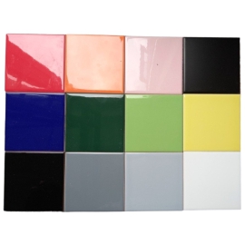 Gạch thẻ bóng phẳng 10x10 ốp tường trang trí