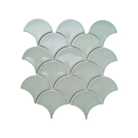 Gạch vảy cá lõm màu xanh mint