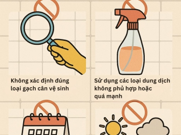 Những Sai Lầm Phổ Biến Khi Lau Chùi Gạch Và Cách Bảo Quản Hiệu Quả